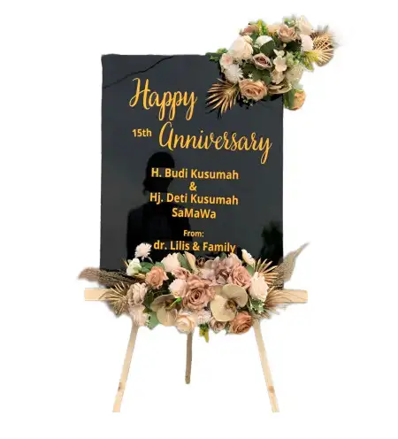 Papan Bunga Akrilik Seputih