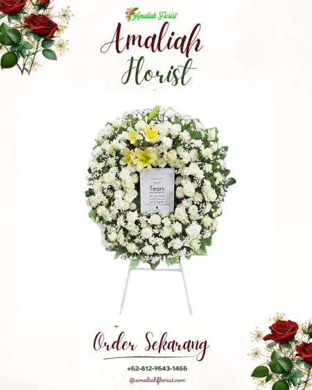 Krans Bunga Duka Seputih